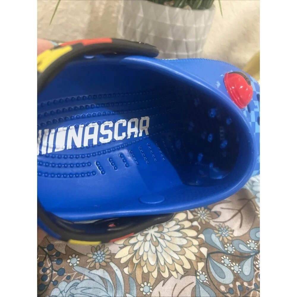 Crocs Unisex Kids NASCAR Bright Cobalt Durable Croslite Clog Size J 5